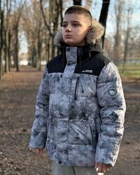 Стильна та тепла зимова підліткова куртка для хлопчиків 134-158