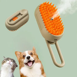 Парова масажна щітка 3в1 з акумулятором, для вичісування вовни тварин