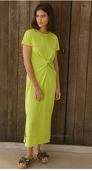 Бавовняна сукня салатова next
