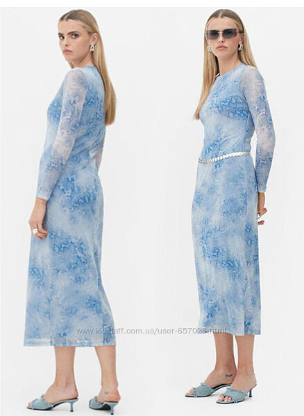 Сукня primark блакитна в візерунки сітка