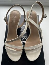 Новые кож белые босоножки ralph lauren. р36