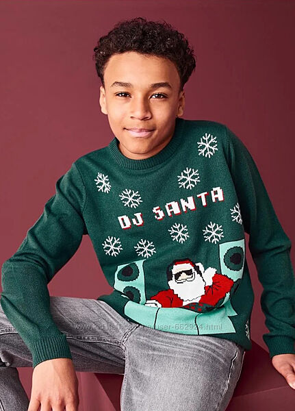 Светр новорічний для хлопчика pepperts 134-140, на 8-10 років