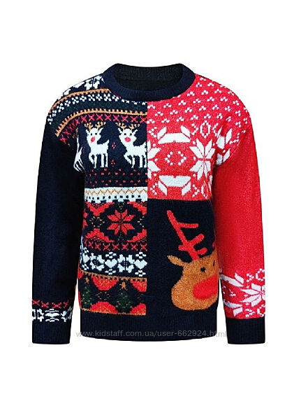 Жіночий новорічний светр, різдвяний принт esmara XS, M, L з оленями