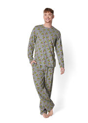 Піжама новорічна чоловіча грінч костюм для дому та сну livergy m, l сірий