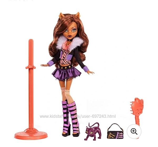 Monster High Clawdeen Wolf базовая с питомцем Клодин монстер хай репро
