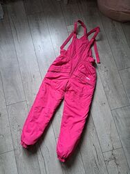 Зимовий рожевий полукомбінезон