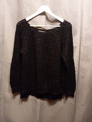 Чорний светр люрексом