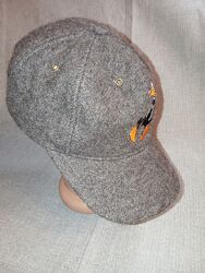 Бейсболка сіра вовняна
