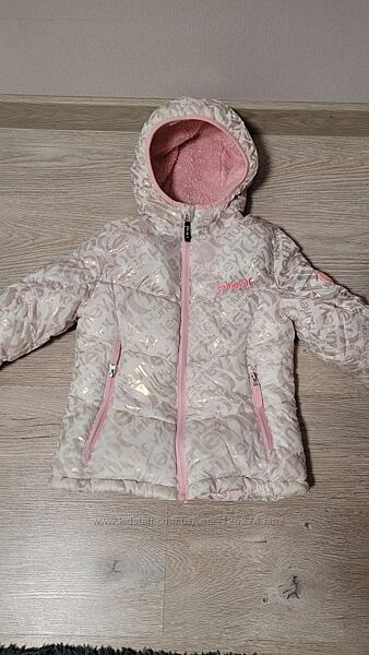 Зимняя куртка Hurley белая с розовым блеском 