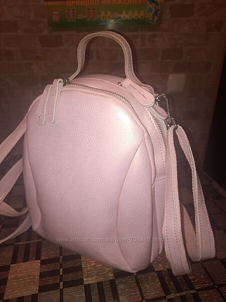 Яскравий, якісний рюкзак для дівчинки Натуральна шкіра