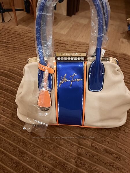 Дуже шикарна жіноча сумочка поцелуйчик бренда Velina Fabbiano