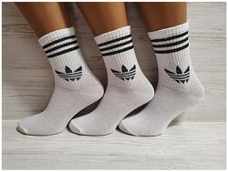 6 пар Чоловічі високі демісезонні спортивні шкарпетки Adidas 41-45р.