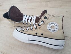 Високі на платформі кеди Converse р 37,5 конверс конверсы