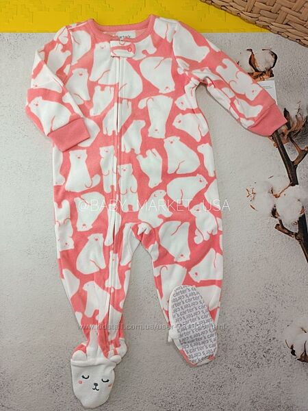 Розм. 12м-5т флісові чоловічки, carters, флис, слип, піжама