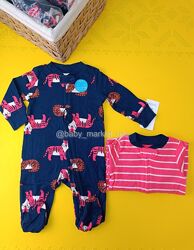 6м,68 Комплект чоловічків carters, бавовна, трикотаж, на молнії