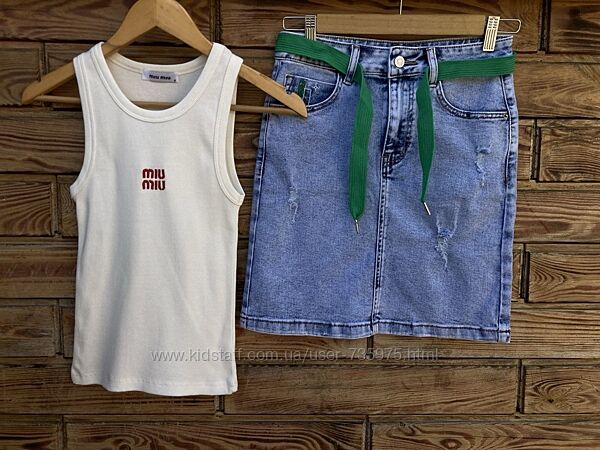 Жіноча джинсова спідниця на літо 28-33 розміри