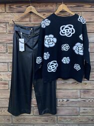 Жіночий теплий оригинальний светр на ОГ 100-115 см