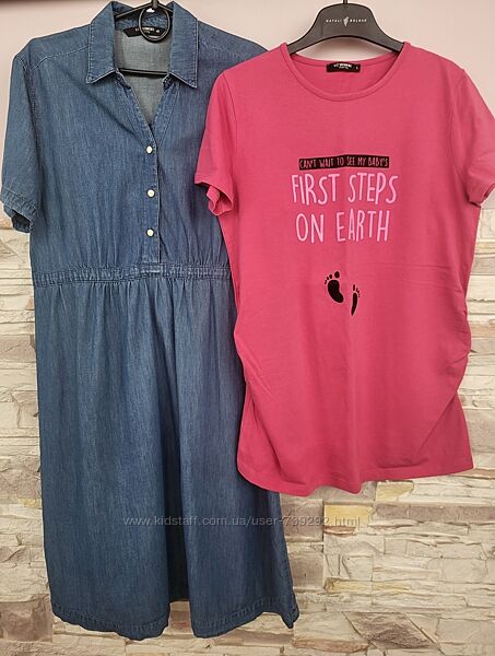 Блакитна джинсова сукня для вагітних та годуючих LC WAIKIKI, футболка в под