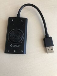 Внешняя звуковая карта Orico USB Sound Card Adapter SC2 Black