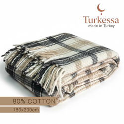 Плед 180х200см. , Turkessa Туреччина. Бавовняний, теплий якісний плед.