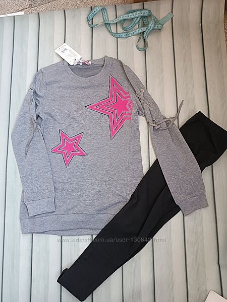 Туника и лосины с длинным рукавом для девочки подростка