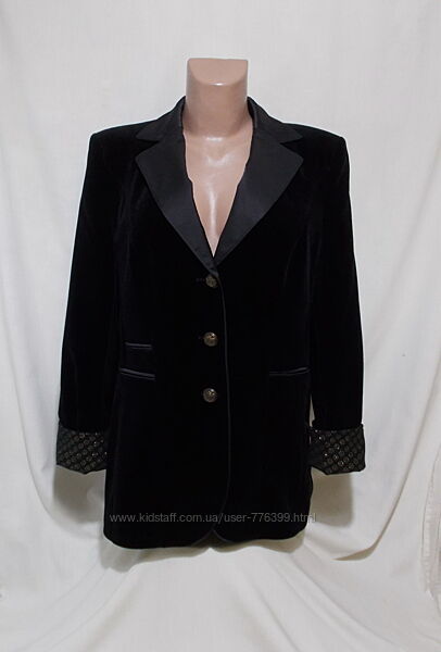 Новый пиджак блейзер черный бархат/велюр Basler 48р
