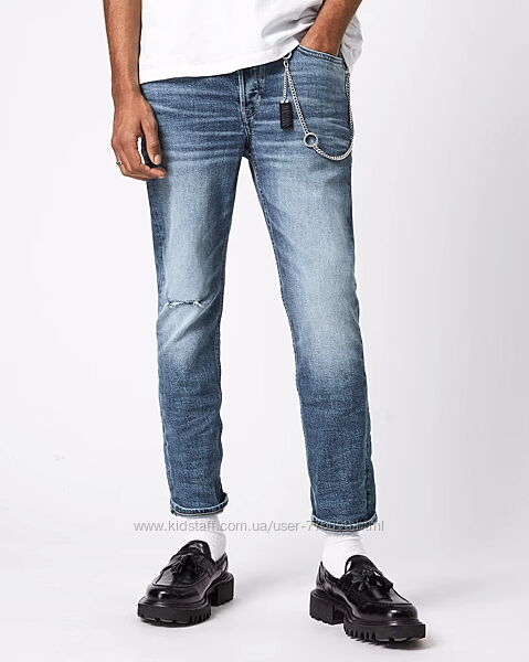 Новые джинсы слим W34 &acuteAllSaints Dean Damaged