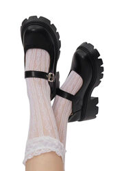 Трендові туфлі лоліти Мері Джейн із натуральної шкіри