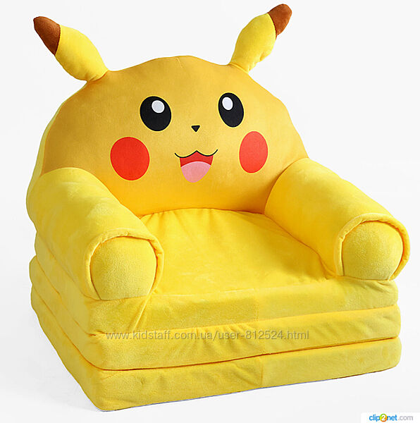 Крісло розкладне мяке дитяче 4 види 50х38х43 см, розкладене 120 см.
