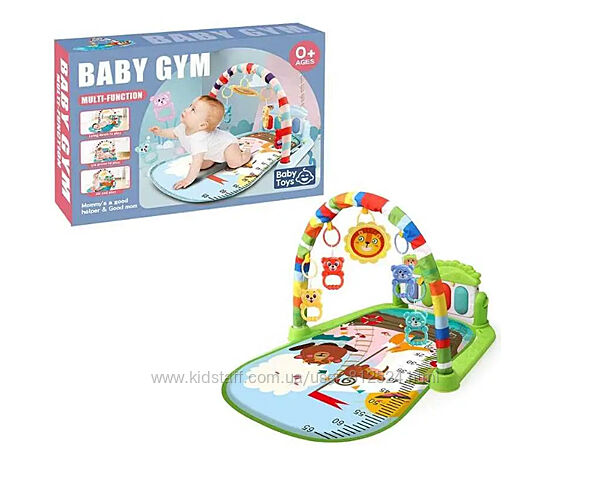 Килимок 226-5 /6 24 мелодії, підсвічування, брязкальця, у коробці