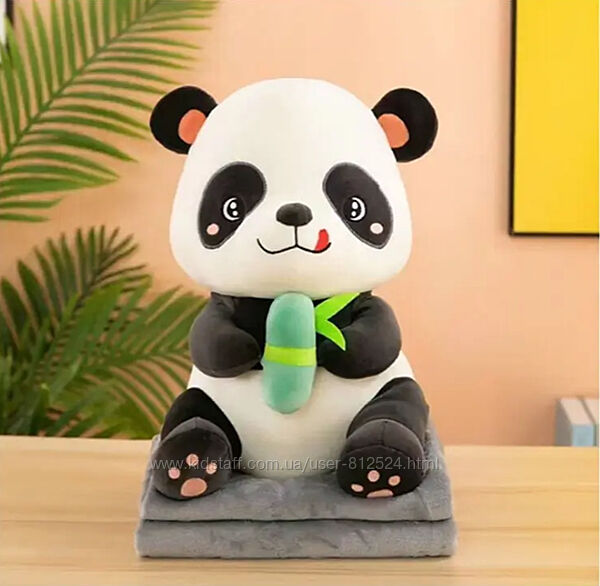 М´яка іграшка Панда з пледом M 14452 панда