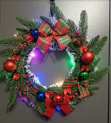 Різдвяний святковий віночок ручної роботи в подарунковому пакеті