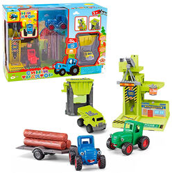  Синій трактор 22326 інерція, 2 трактори, підіймач, рухомі деталі, в кор.