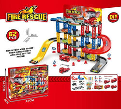 Трек 6693 D5 2 машинки, 4 рівні, наліпки, в коробці СУПЕР ЦІНА