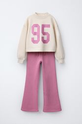 Комплект укорочений світшот та штани від zara