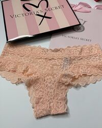 Трусики чікі Lace Strappy-Back Cheeky Panty Peach 16W9 Victoria&acutes Secr