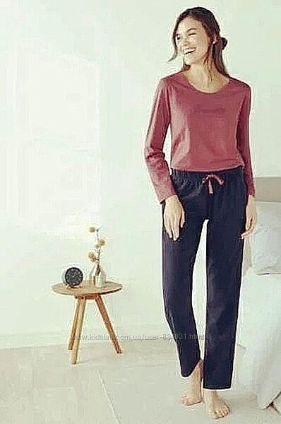 Жіноча піжама, костюм для дому та сну з фланелевими штанами Esmara