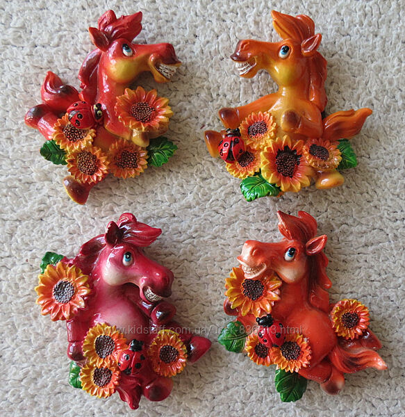 Кінь магніт соняшники символ 2026 сувенір подарунок новорічний рік коня