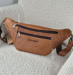  Кожаная большая сумка-бананка Hill Burry 15082 Германия.