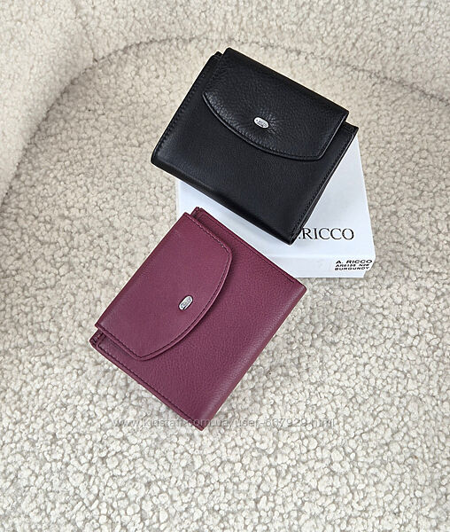 Кожаный женский кошелек Alfa Ricco. Шкіряний гаманець