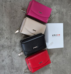 Кожаный женский кошелек KARYA 1192. Турция. Шкіряний гаманець