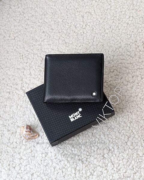 Кожаное мужское портмоне-зажим для купюр Mont Blanc 2810 люкс.