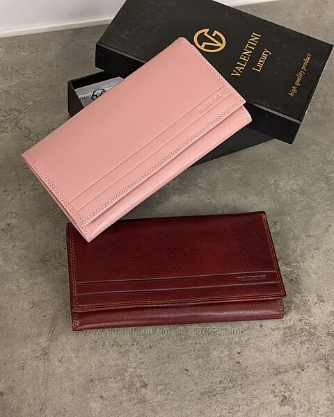 Кожаный женский кошелек Valentini Luxury. Италия.
