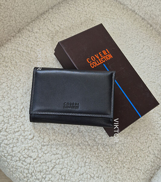 Кожаный женский итальянский кошелек Coveri Collection. Шкіряний гаманец