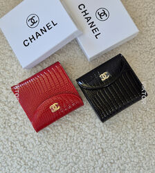 Кожаный женский маленький кошелек CHANEL. Шкіряний гаманець