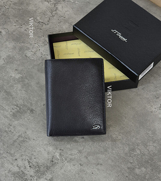 Кожаное мужское портмоне Dupont без застежки.