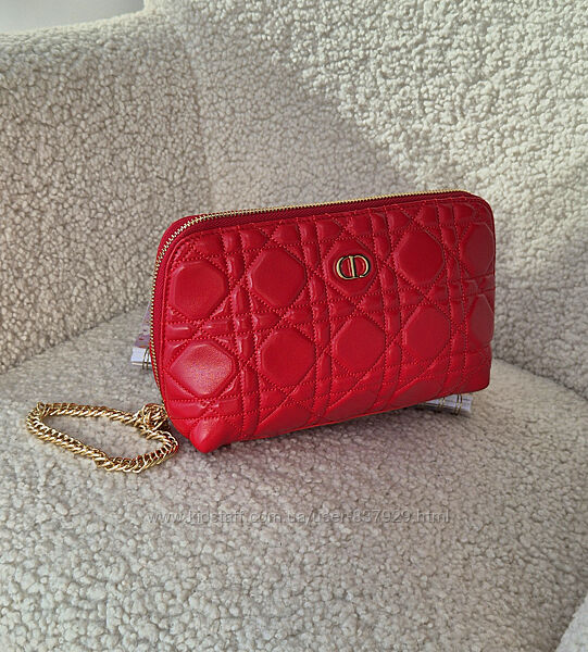 Кожаный женский клатч кошелек косметичка на цепочке. Шкіряний гаманець