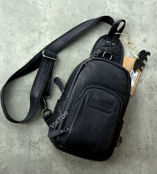 Кожаная мужская сумка рюкзак слинг Hill Burry 3110. Германия.
