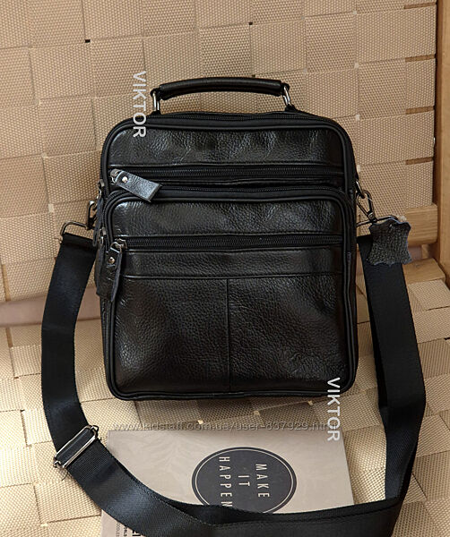 Кожаная мужская сумка Leadhake с короткой ручкой. Размер L Шкіряна сумка