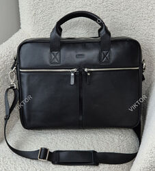 Кожаная мужская сумка Leon M-63 под формат А4. Шкіряна сумка